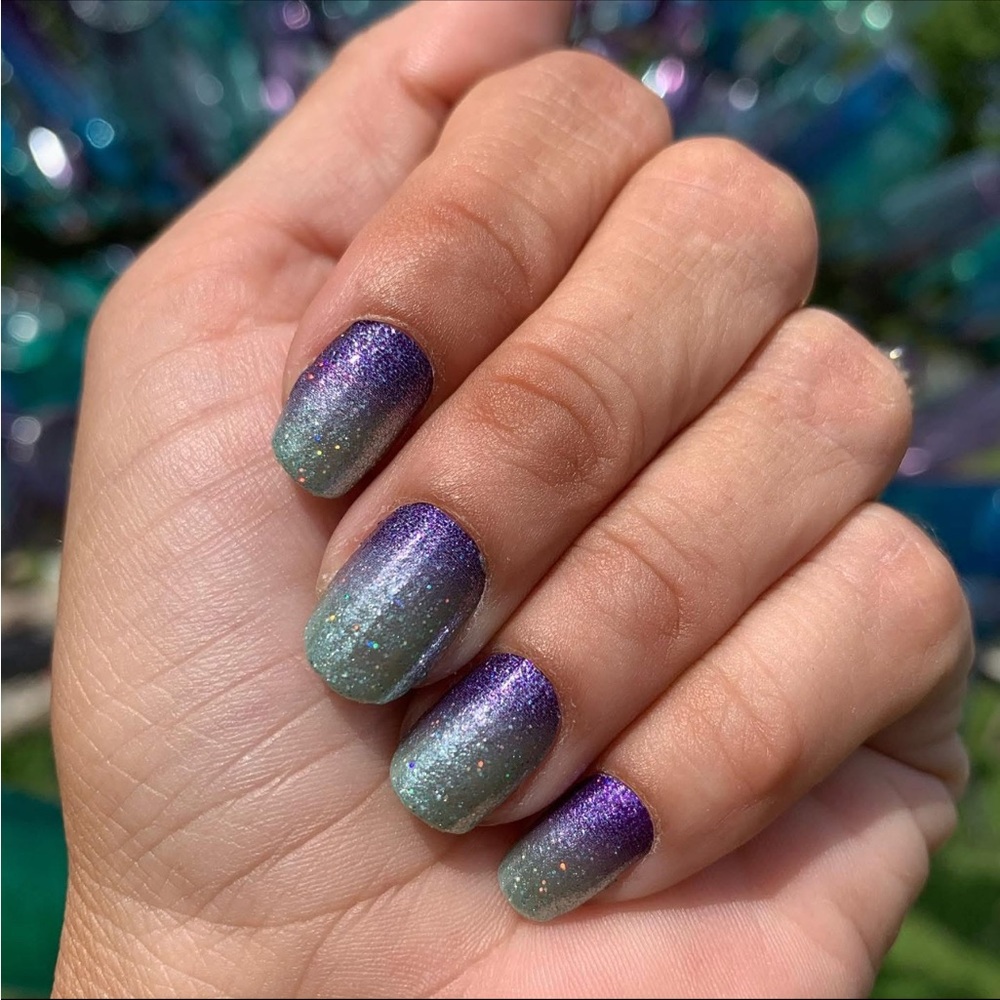 *Retired* Color Street: Mi Little Obsession | Mint Green Purple Gradient Glitter - Picture 12 of 16